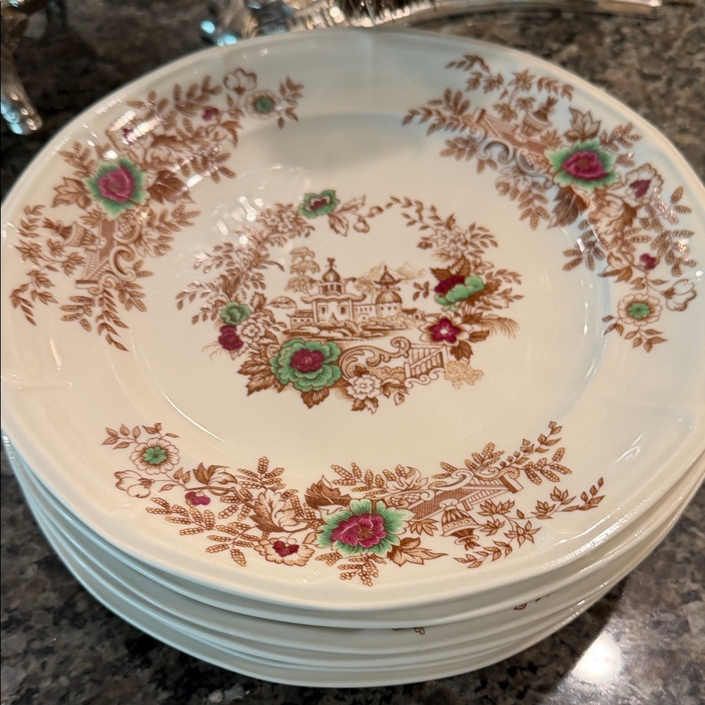 Vintage Set Henry Ford Plates Iroquois Sarah Jordan Pattern